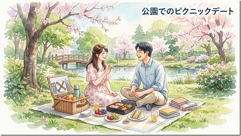 公園でのピクニックデート